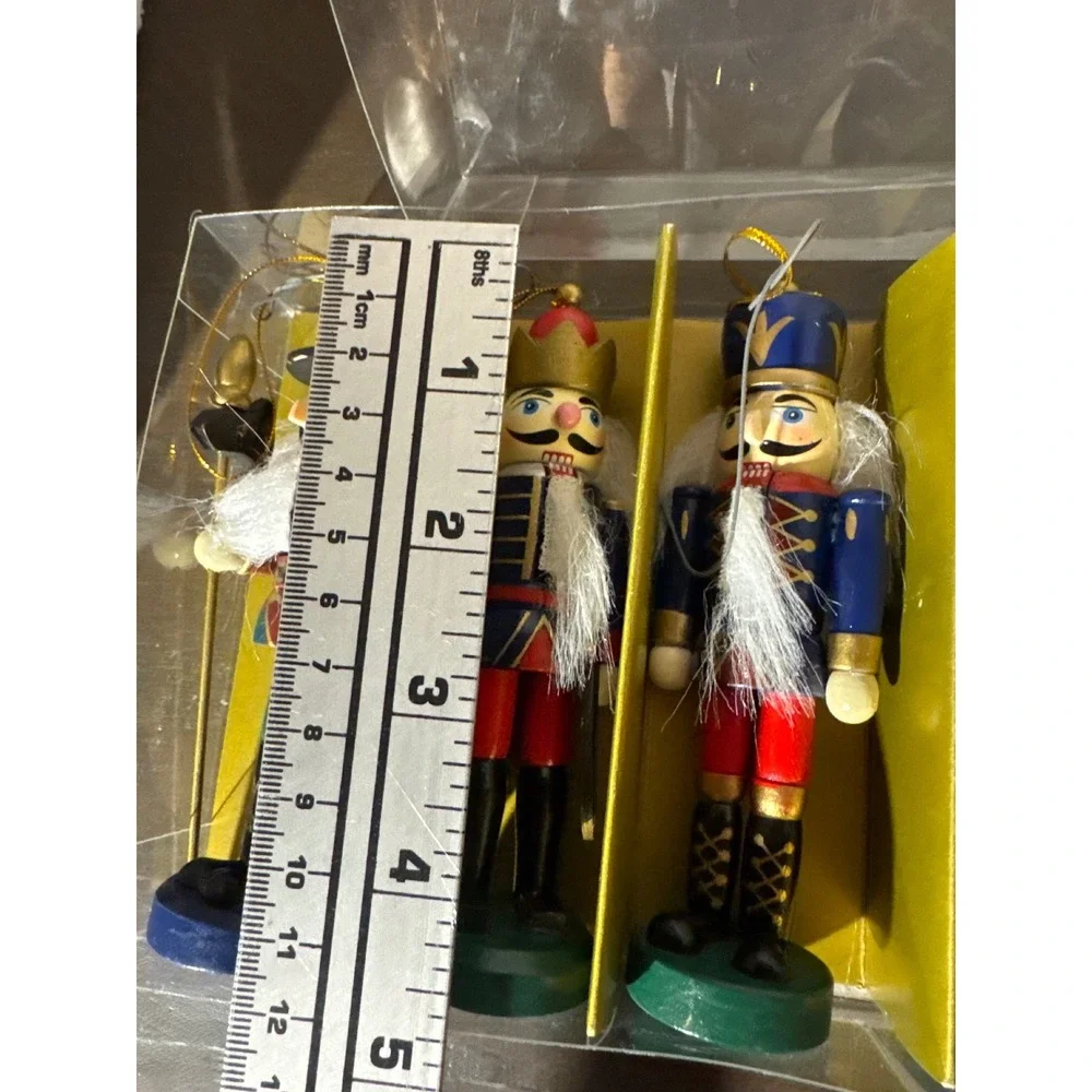 Lucerne North America Wooden Nutcracker Ornaments Set of 6 Christmas Decor 5in